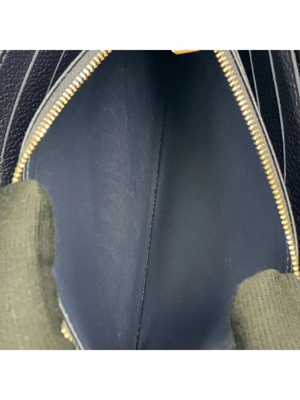 Louis Vuitton Monogram Empreinte Portefeuille Sarah Bifold Wallet Navy